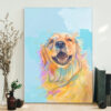 Dog Portrait Canvas – Golden Smile – Canvas Print – Dog Poster Printing – Dog Canvas Art – Furlidays