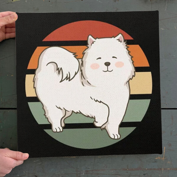 Dog Square Canvas – Samoyed Dog – Canvas Print – Dog Wall Art Canvas – Dog Poster Printing – Canvas With Dogs On It – Furlidays
