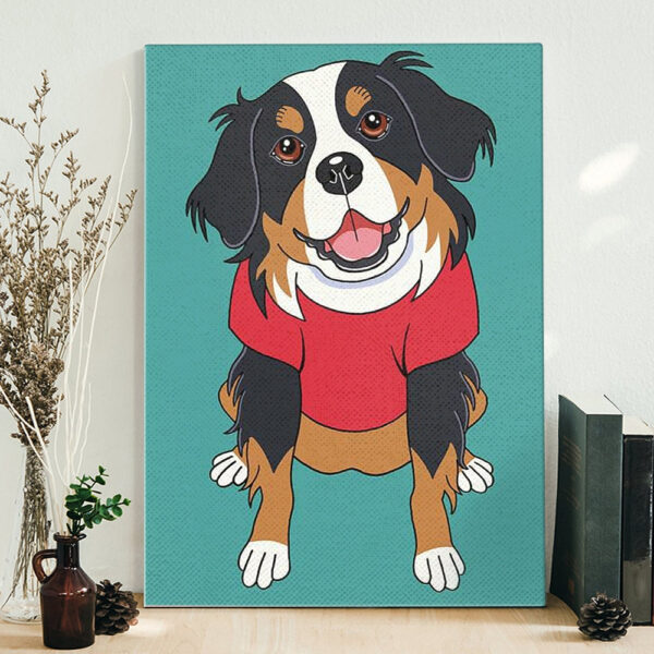 Dog Portrait Canvas – Bernese Mountain Dog Canvas Print – Dog Canvas Art – Dog Wall Art Canvas – Furlidays