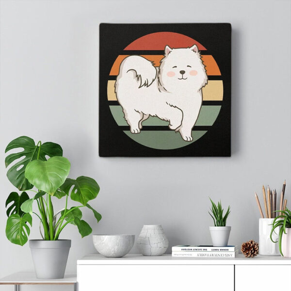 Dog Square Canvas – Samoyed Dog – Canvas Print – Dog Wall Art Canvas – Dog Poster Printing – Canvas With Dogs On It – Furlidays