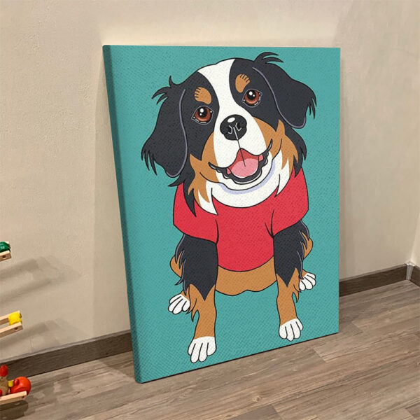 Dog Portrait Canvas – Bernese Mountain Dog Canvas Print – Dog Canvas Art – Dog Wall Art Canvas – Furlidays