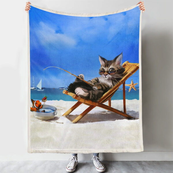 Fleece Throw Blanket – Blanket With Cats Face – Cat Blanket – Cat Fleece Blanket – Cat Throw Blanket – Furlidays