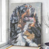 Dog Portrait Canvas – Bernese Mountain Dog With Pup Canvas Print – Dog Wall Art Canvas – Furlidays