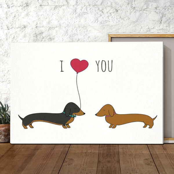 Dog Landscape Canvas – Dachshund Love – Canvas Print – Dog Canvas Print – Dog Canvas Art – Furlidays