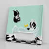 Dog Square Canvas – Bath Time…