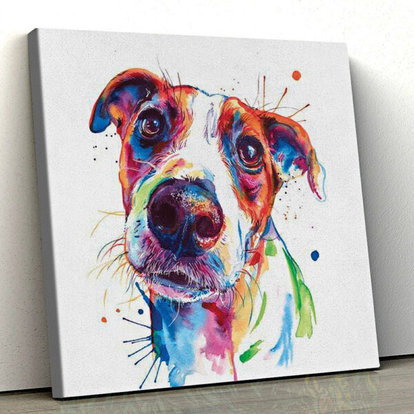 Dog Square Canvas – Jack Russel – Canvas Print – Dog Canvas Art – Dog Wall Art Canvas – Dog Painting Posters – Furlidays
