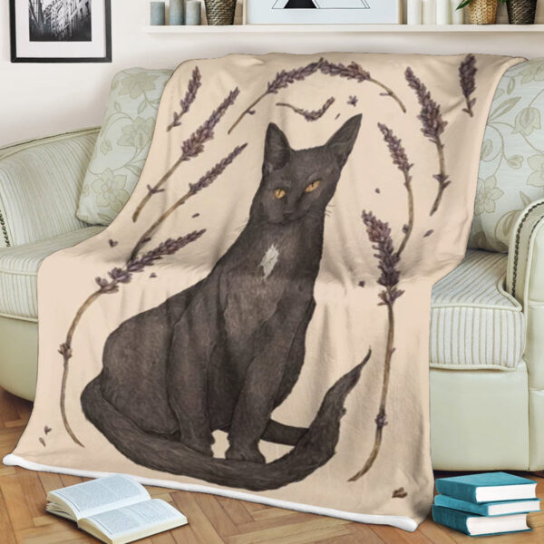 Cat Blanket For Couch – The Cat And Lavender – Cat Throw Blanket – Cat In Blanket – Furlidays