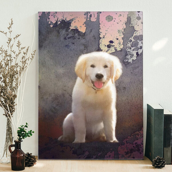 Dog Portrait Canvas – Golden Retriever Puppy – Canvas Print – Dog Canvas Art – Canvas With Dogs On It – Furlidays