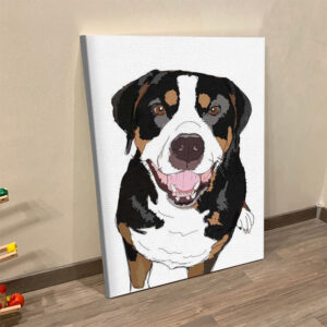 Dog Portrait Canvas – Rottweiler –…