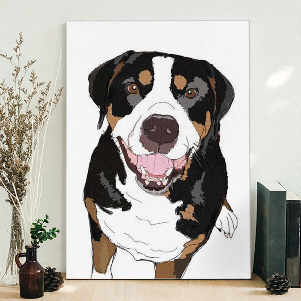 Dog Portrait Canvas – Rottweiler – Canvas Print – Dog Poster Printing -Dog Wall Art Canvas – Furlidays