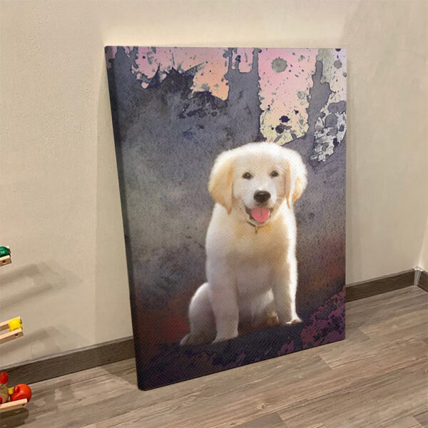 Dog Portrait Canvas – Golden Retriever Puppy – Canvas Print – Dog Canvas Art – Canvas With Dogs On It – Furlidays