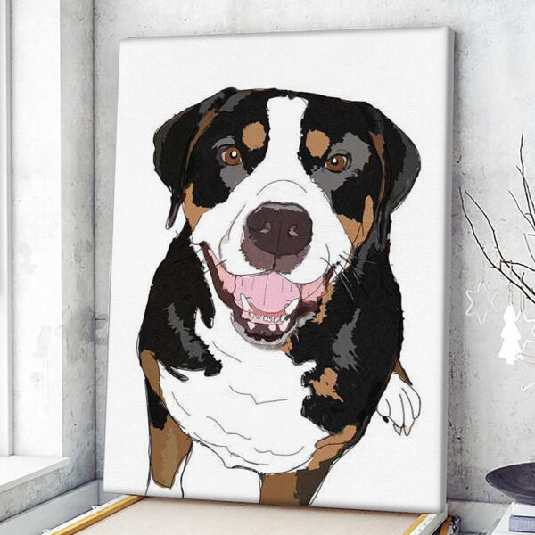Dog Portrait Canvas – Rottweiler – Canvas Print – Dog Poster Printing -Dog Wall Art Canvas – Furlidays