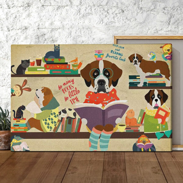 Dog Landscape Canvas – Bernard Beer Lover – Canvas Print – Dog Wall Art Canvas – Dog Poster Printing – Furlidays