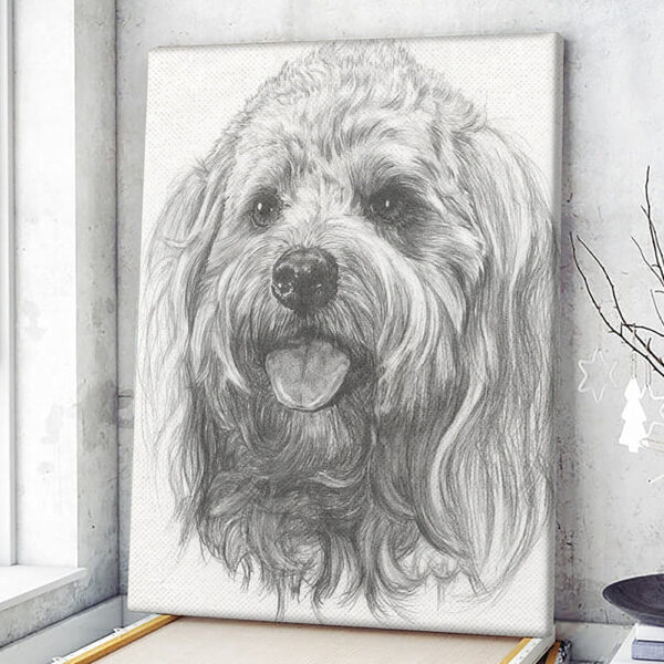 Dog Portrait Canvas – Cock-a-poo Canvas Print – Dog Canvas Art – Dog Wall Art Canvas – Furlidays