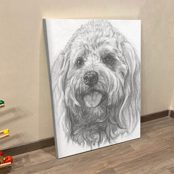 Dog Portrait Canvas – Cock-a-poo Canvas Print – Dog Canvas Art – Dog Wall Art Canvas – Furlidays