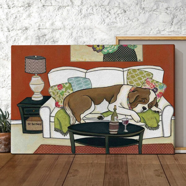 Dog Landscape Canvas – Saint Bernard – Canvas Print – Dog Wall Art Canvas – Dog Poster Printing – Furlidays