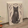 Cat Portrait Canvas – The Cat And Lavender – Canvas Print – Cats Canvas Print – Cats Poster Printing – Furlidays