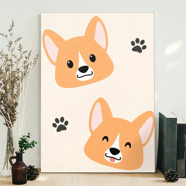 Dog Portrait Canvas – Lots of Corgis – Canvas Print – Dog Canvas Print – Dog Wall Art Canvas – Furlidays