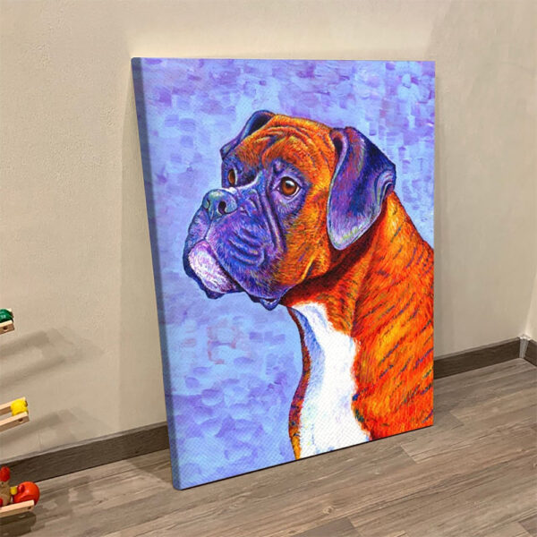 Dog Portrait Canvas – Brindle Boxer – Dog Canvas Print – Dog Canvas Art – Dog Wall Art Canvas – Furlidays