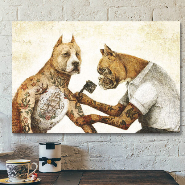 The Tattooist – Dog Picture – Dog Canvas Poster – Dog Wall Art – Gifts For Dog Lovers – Furlidays