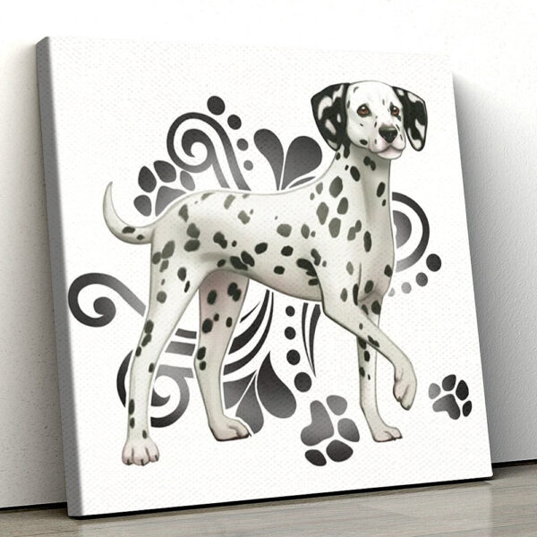Dog Square Canvas – Dalmatian – Dog Canvas Print – Dog Wall Art Canvas – Furlidays