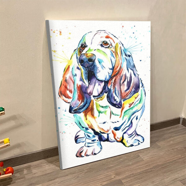 Dog Portrait Canvas – Basset Hound – Dog Wall Art Canvas – Canvas Print – Canvas With Dogs On It – Furlidays