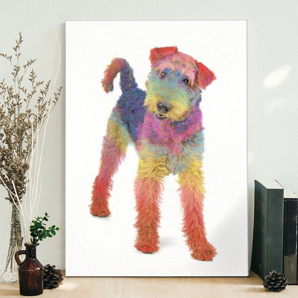 Dog Portrait Canvas – Airedale Terrier – Dog Canvas Print – Dog Poster Printing – Dog Canvas Art – Furlidays
