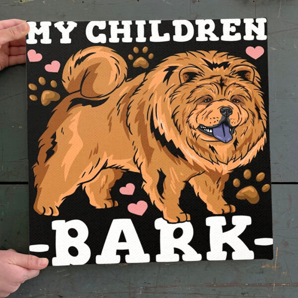 Dog Square Canvas – Chow Chow Funny Dog – Canvas Print – Dog Wall Art Canvas – Furlidays