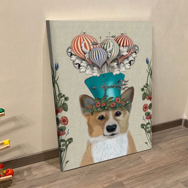 Dog Portrait Canvas – Corgi – Canvas Print – Dog Poster Printing – Dog Canvas Art – Furlidays