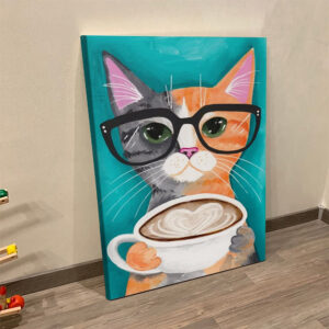 Cat Portrait Canvas – A Latte…