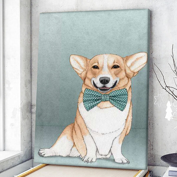 Dog Portrait Canvas – Corgi Dog – Canvas Print – Dog Wall Art Canvas – Dog Canvas Art – Dog Poster Printing – Furlidays
