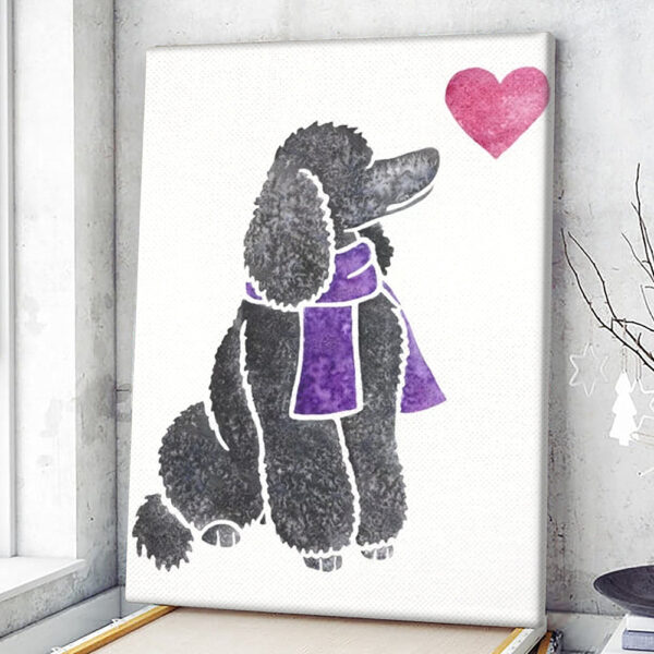 Dog Portrait Canvas – Watercolour Standard Poodle – Canvas Print – Dog Wall Art Canvas – Dog Painting Posters – Furlidays