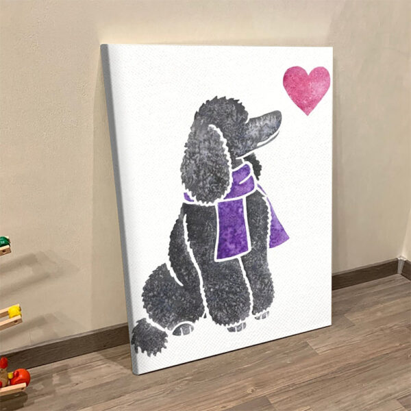 Dog Portrait Canvas – Watercolour Standard Poodle – Canvas Print – Dog Wall Art Canvas – Dog Painting Posters – Furlidays