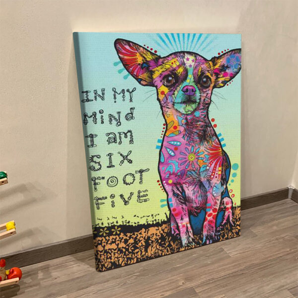 Dog Portrait Canvas – Chihuahua – In My Mind – Canvas Print – Dog Poster Printing – Dog Wall Art Canvas – Furlidays