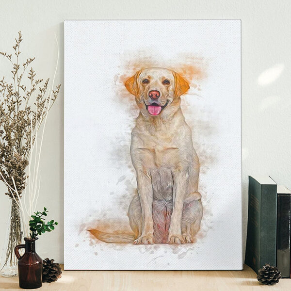 Dog Portrait Canvas – Labrador Retriever – Dog Canvas Print – Dog Canvas Art – Dog Poster – Furlidays