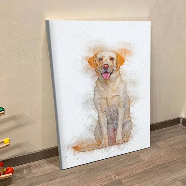 Dog Portrait Canvas – Labrador Retriever – Dog Canvas Print – Dog Canvas Art – Dog Poster – Furlidays