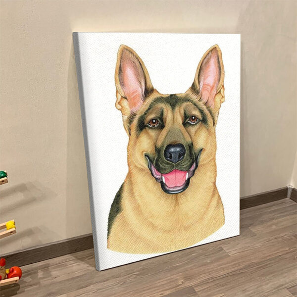 Dog Portrait Canvas – German Shepherd Portrait Canvas Print – Dog Wall Art Canvas – Dog Canvas Art – Dog Poster Printing – Furlidays