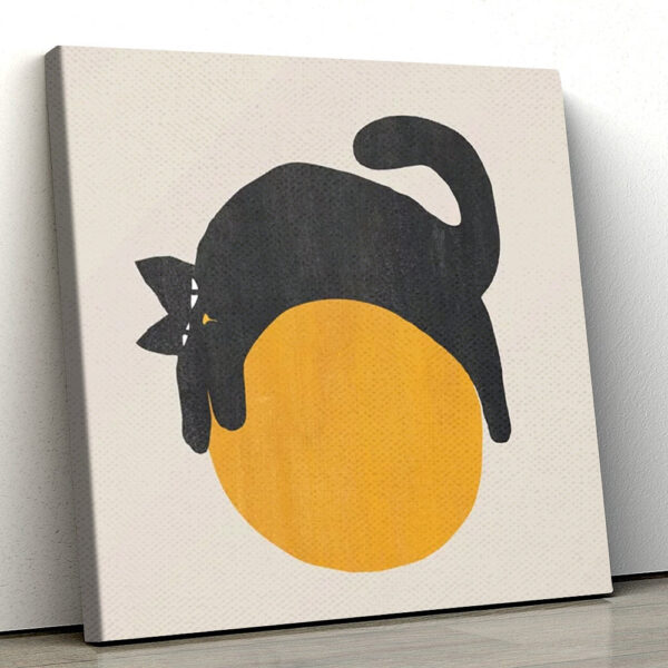 Cat Square Canvas – Cat With Ball – Canvas Print – Cat Canvas – Cat Wall Art Canvas – Furlidays