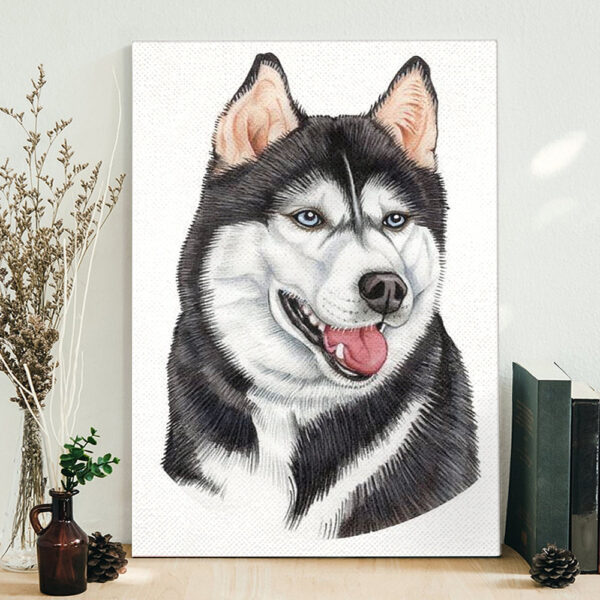 Dog Portrait Canvas – Siberian Husky Canvas Print – Dog Wall Art Canvas – Dog Canvas Art – Dog Poster Printing – Furlidays