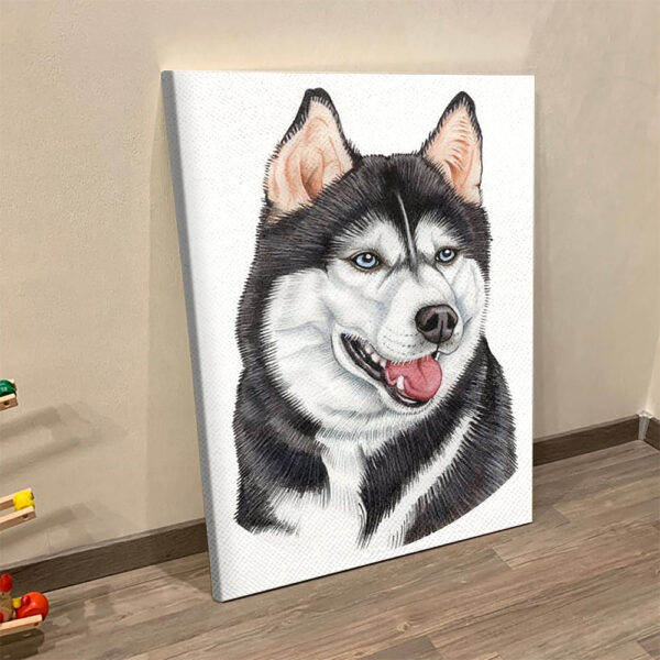 Dog Portrait Canvas – Siberian Husky Canvas Print – Dog Wall Art Canvas – Dog Canvas Art – Dog Poster Printing – Furlidays