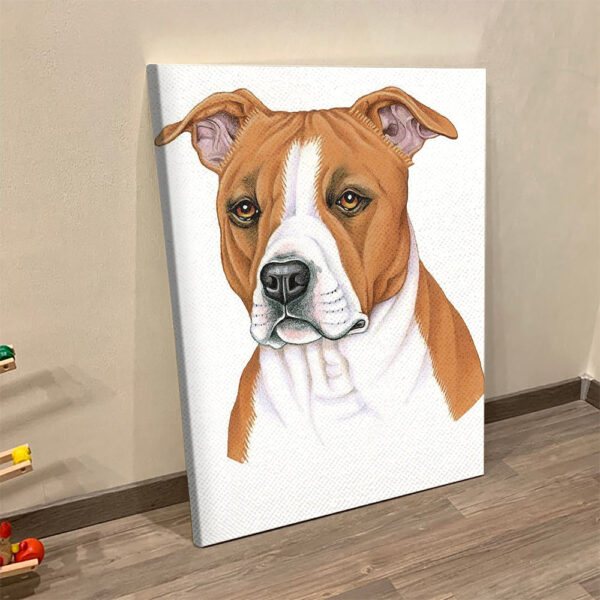 Dog Portrait Canvas – Pitbull Canvas Print – Dog Wall Art Canvas – Dog Canvas Art – Dog Poster Printing – Furlidays