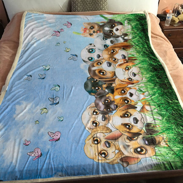 Puppy Dog Blanket – Blanket With Dogs On It – Dog Blanket – Dog Fleece Blanket – Furlidays