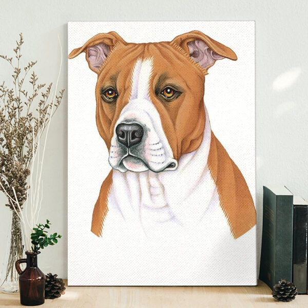 Dog Portrait Canvas – Pitbull Canvas Print – Dog Wall Art Canvas – Dog Canvas Art – Dog Poster Printing – Furlidays