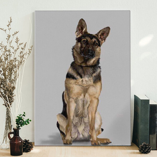 Dog Portrait Canvas – German Shepherd – Canvas Print – Dog Wall Art Canvas – Dog Poster Printing – Furlidays