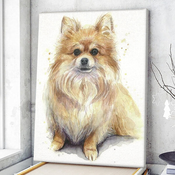 Dog Portrait Canvas – Pomeranian Dog Canvas Print – Dog Wall Art Canvas – Dog Canvas Art – Dog Poster Printing – Furlidays