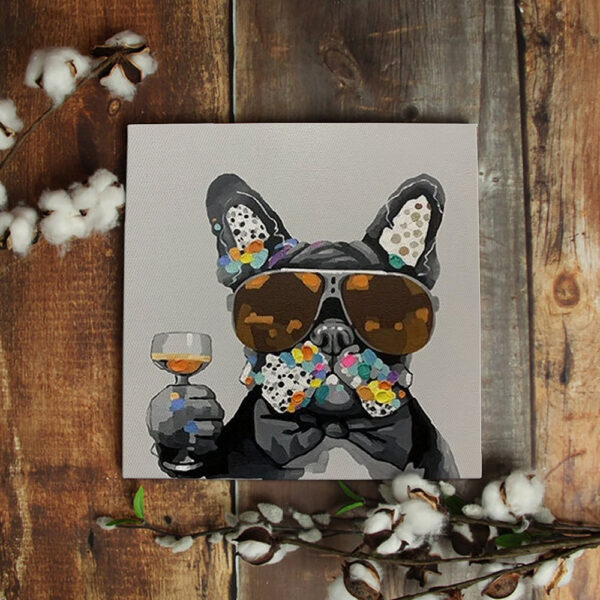 Dog Square Canvas – Cute Puppy Art – Dog Canvas Print – Dog Wall Art Canvas – Furlidays