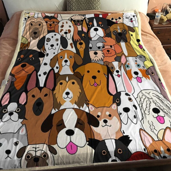 Cute Dog Blanket – Dog Blankets For Sofa – Dog Throw Blanket – Dog Blanket – Dog Fleece Blanket – Blanket With Dogs Face – Funny Pet Dog Blanket for All Season in Home – Furlidays