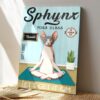 Sphynx Yoga Class Let’s Get It Om – Cat Pictures – Cat Canvas Poster – Cat Wall Art – Gifts For Cat Lovers – Furlidays