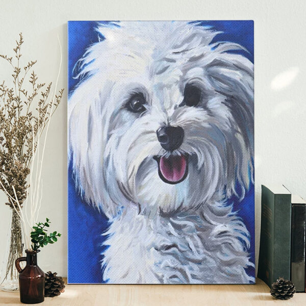 Dog Portrait Canvas – White Poodle – Dog Canvas Print – Dog Wall Art Canvas – Dog Canvas Print – Furlidays