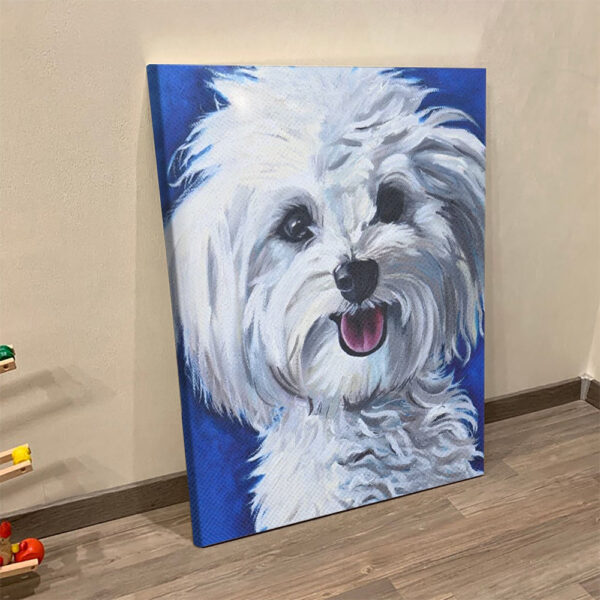 Dog Portrait Canvas – White Poodle – Dog Canvas Print – Dog Wall Art Canvas – Dog Canvas Print – Furlidays